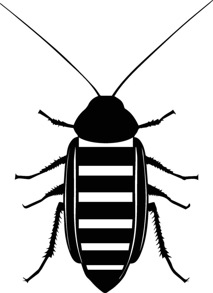 Cockroach sign symbol. Cockroach icon silhouette vector
