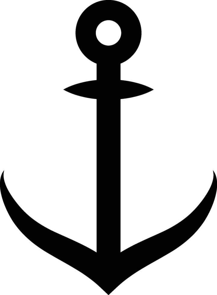 Anchor icon illustration. Anchor symbol logo silhouette vector