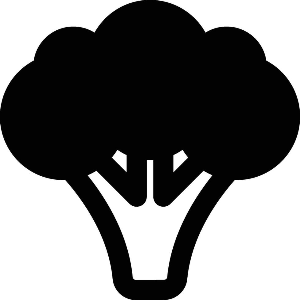 Broccoli icon. solid pictogram broccoli illustration isolated on white background vector