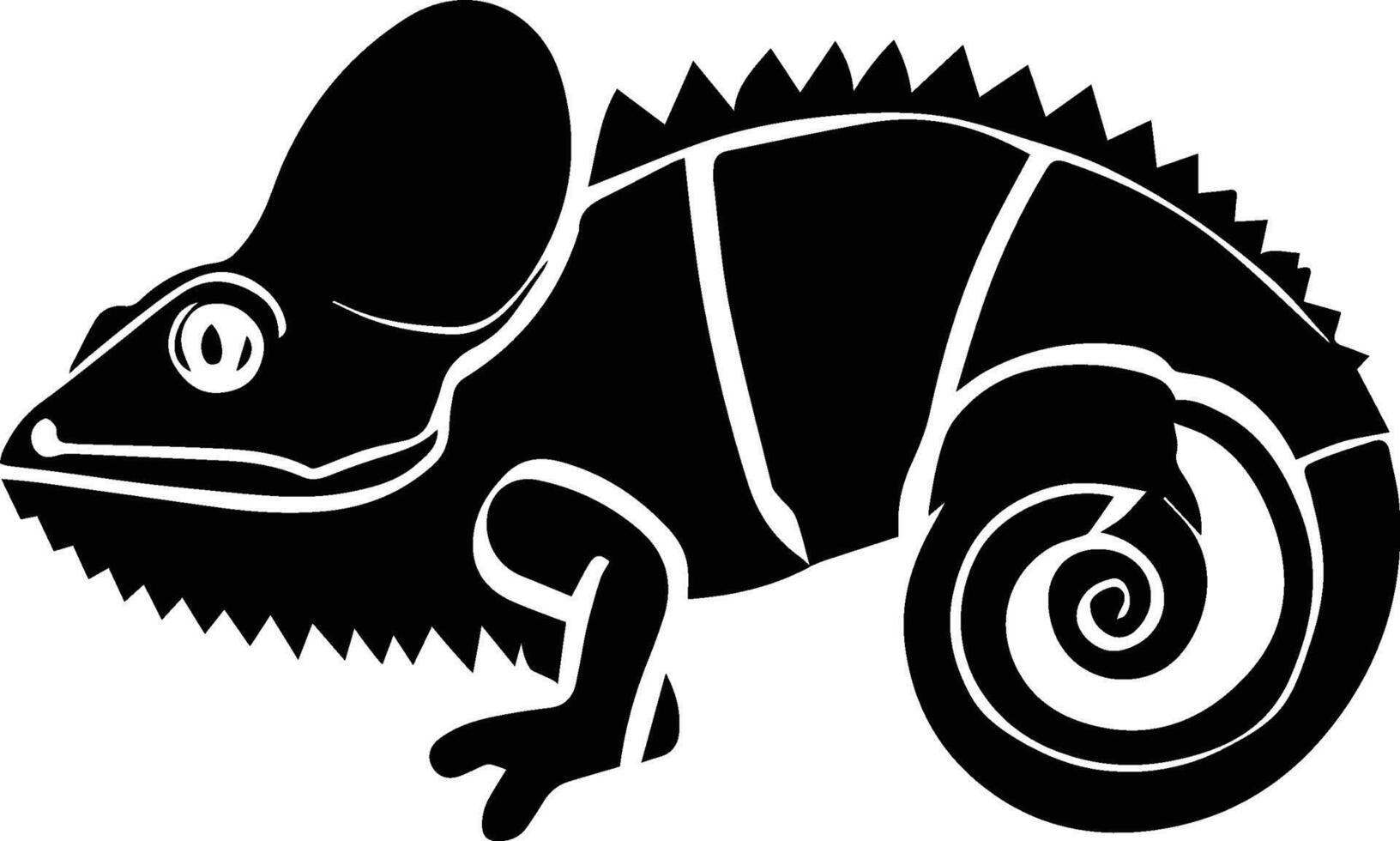 A chameleon icon silhouette on a white background vector