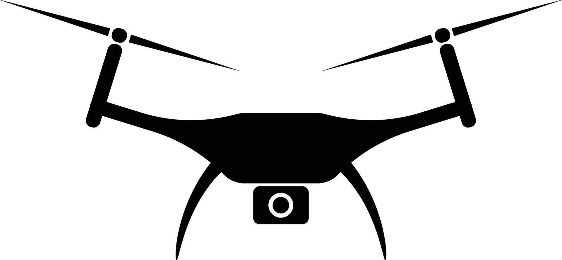 Drone icon silhouette design. Drove icon illustration. Silhouette of a drone vector