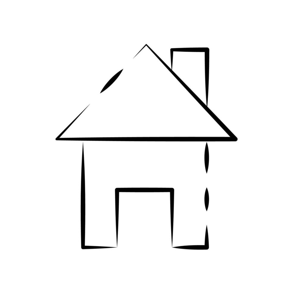 house icon editable on a white background. vector
