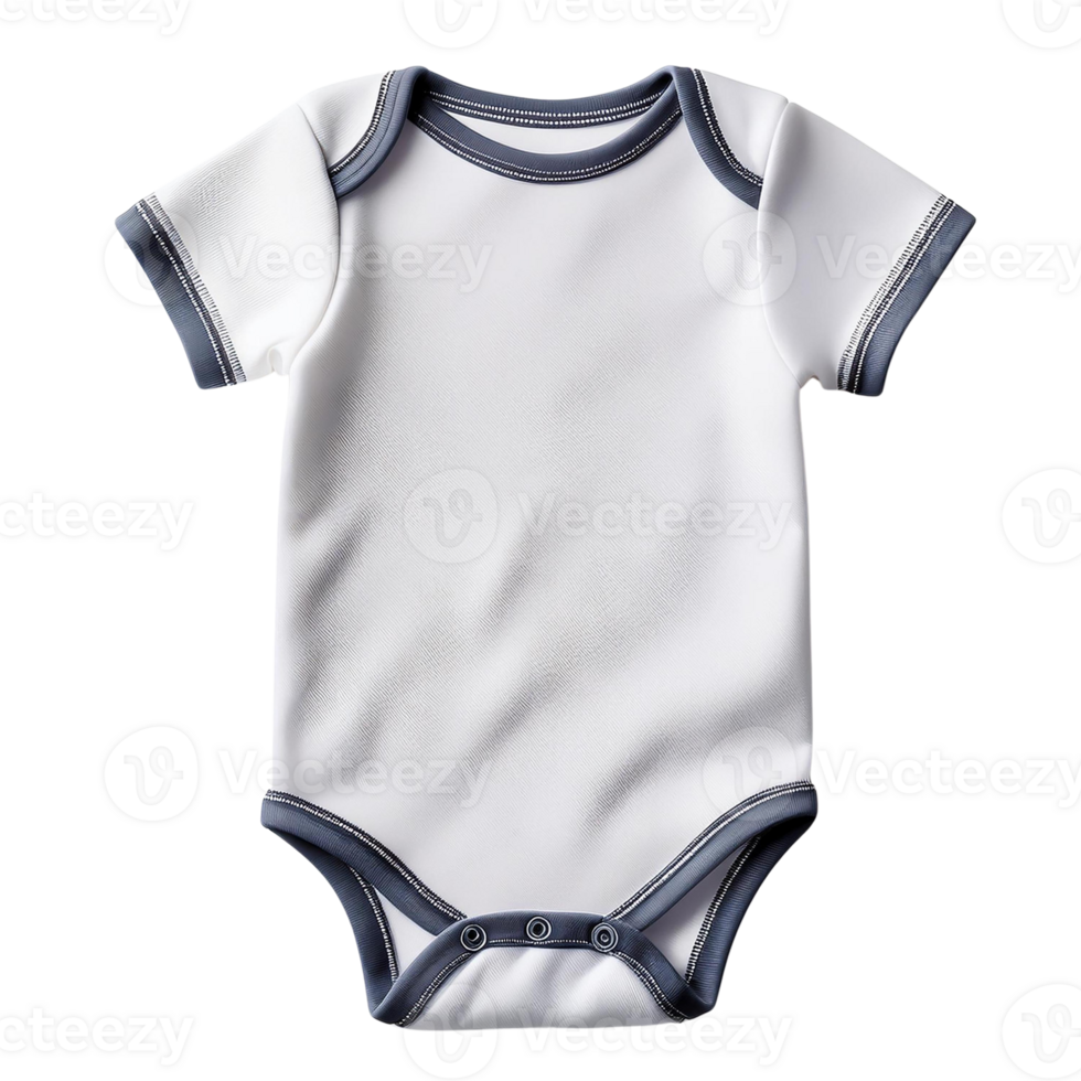 Baby onesie, white isolate background. png