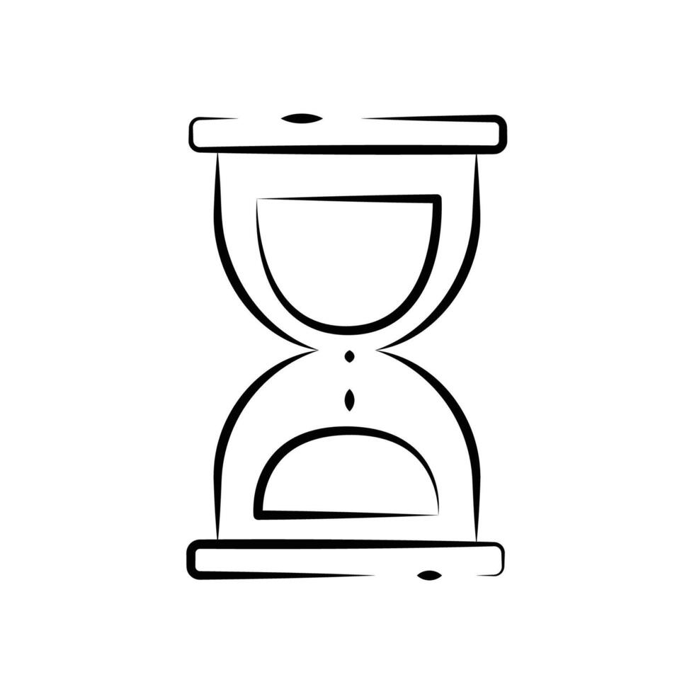 hourglass icon editable on a white background. vector