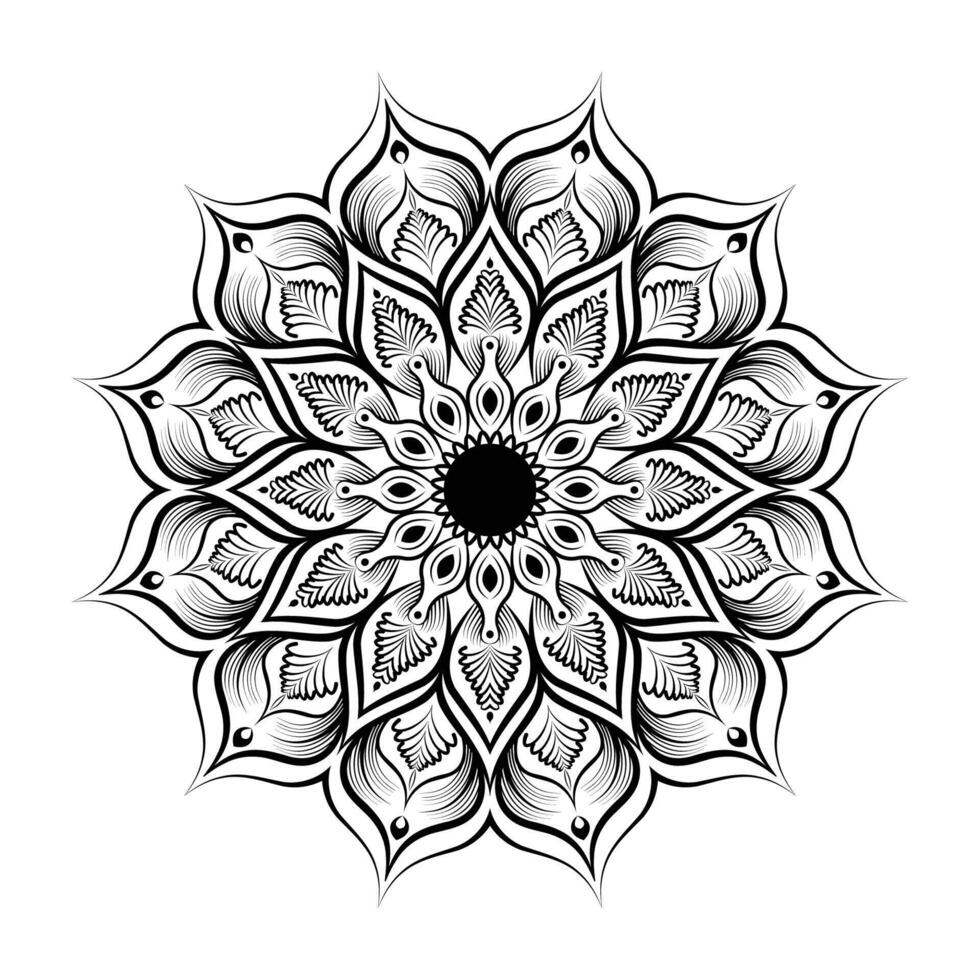 Circular pattern in the form of a mandala vector
