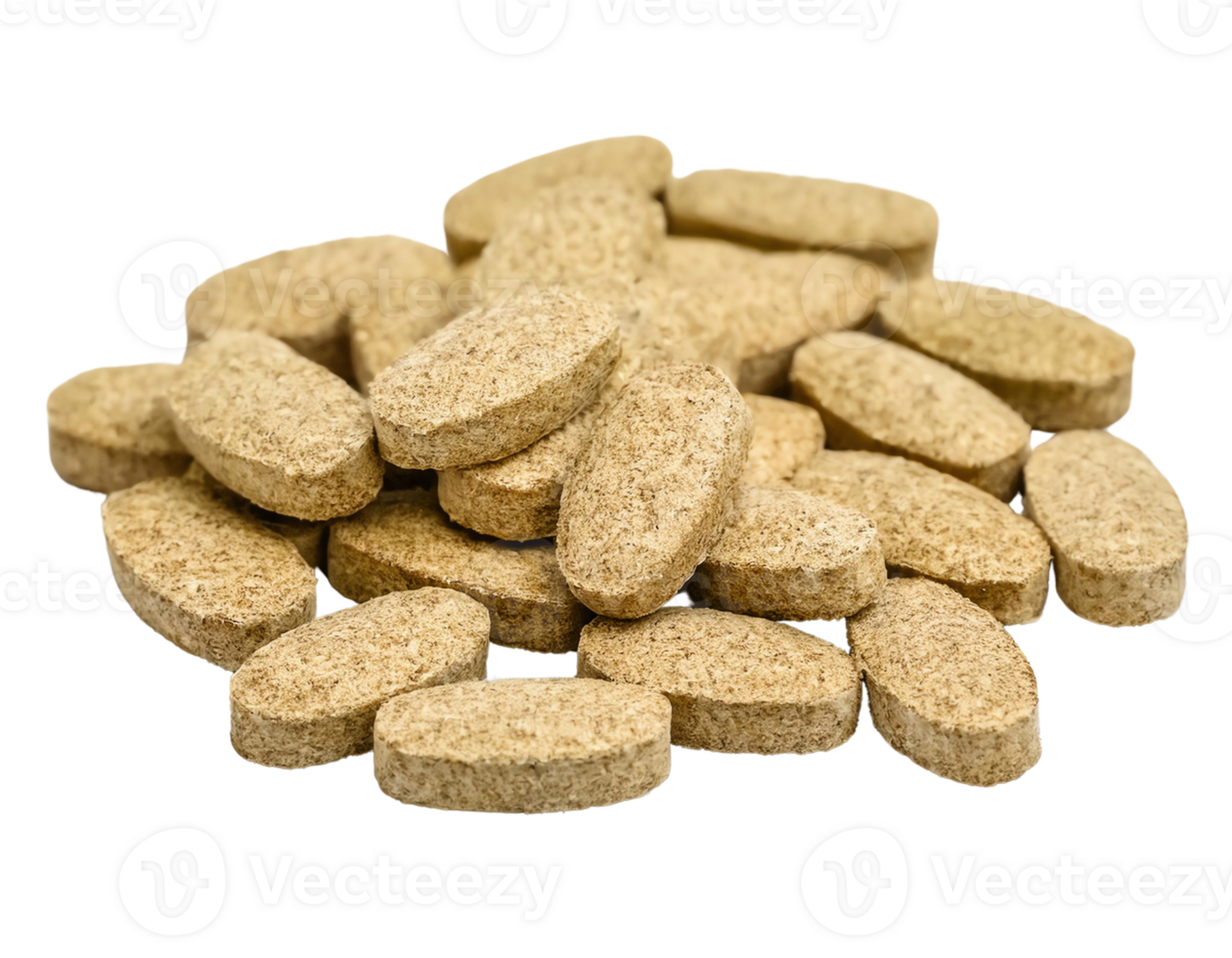 Supplements, beige tablets realistic photo png
