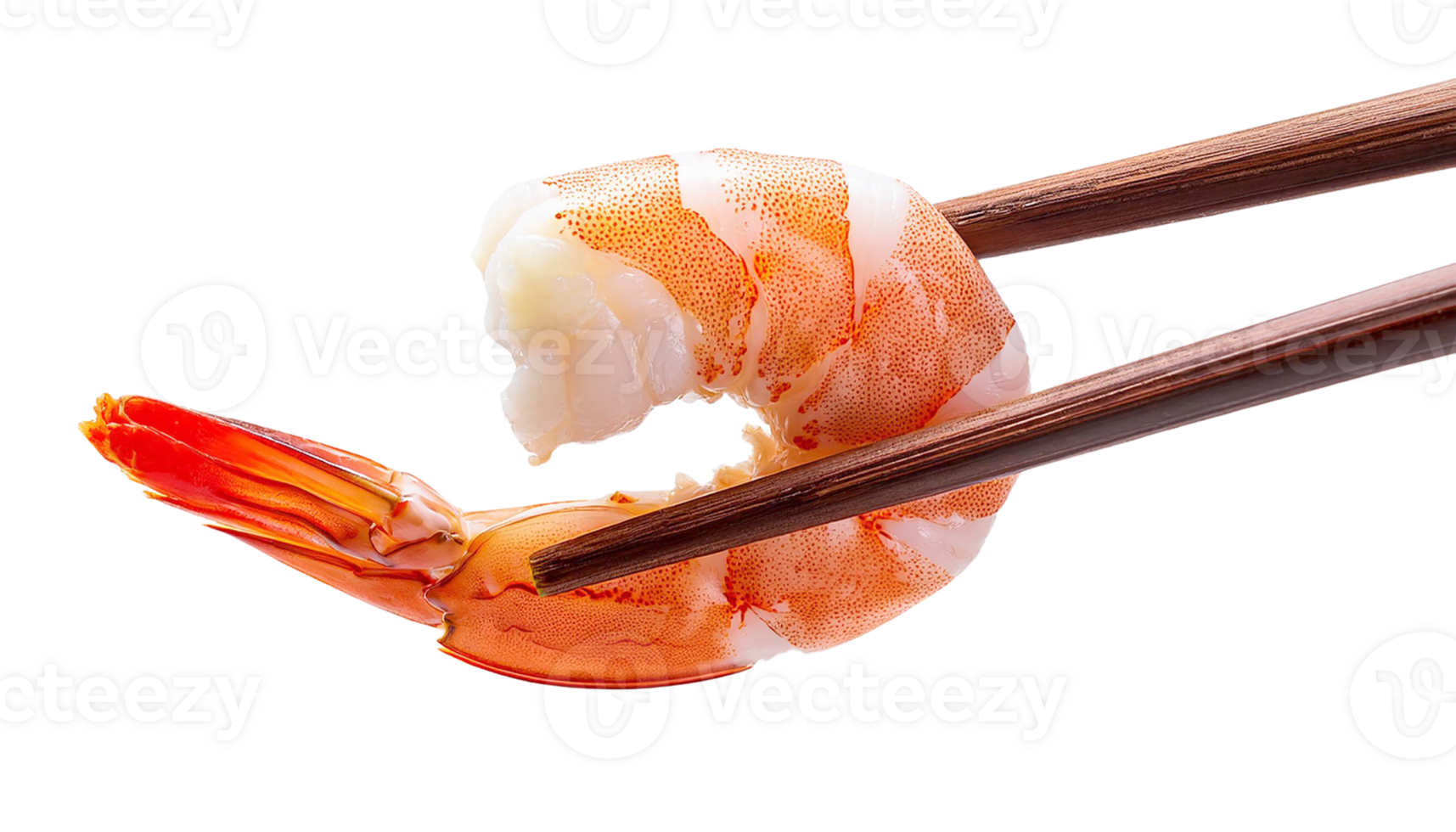 Shrimp held with chopsticks png