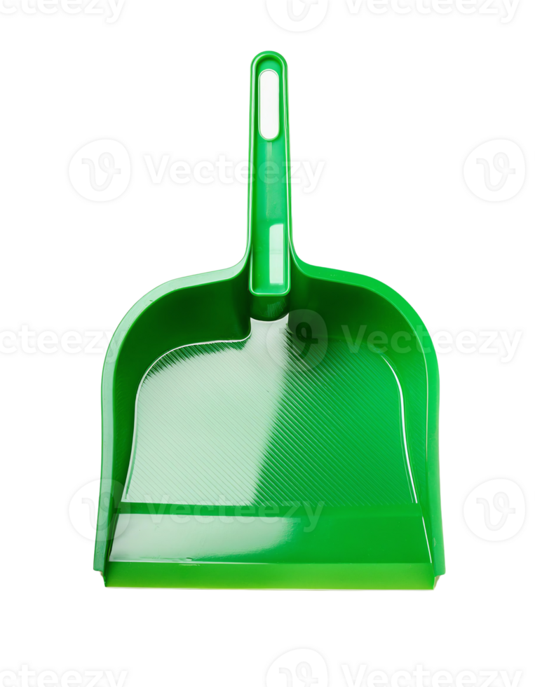 Green plastic scoop with a handle realistic photo png