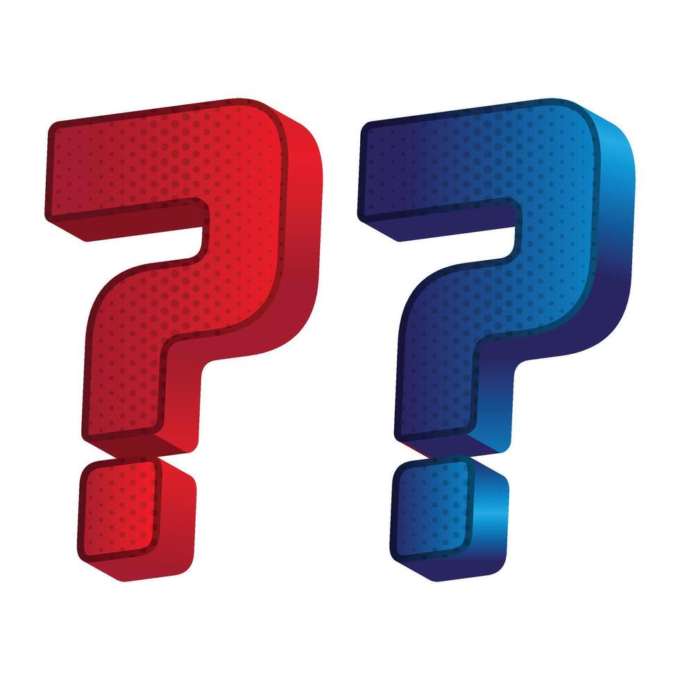 Question mark symbol image 3d design vector
