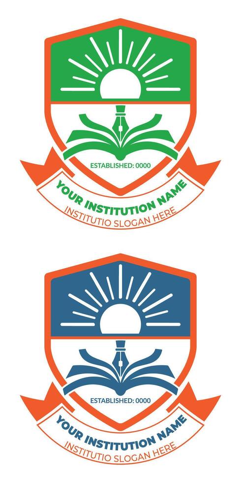 Education logo design template for school and organization vector