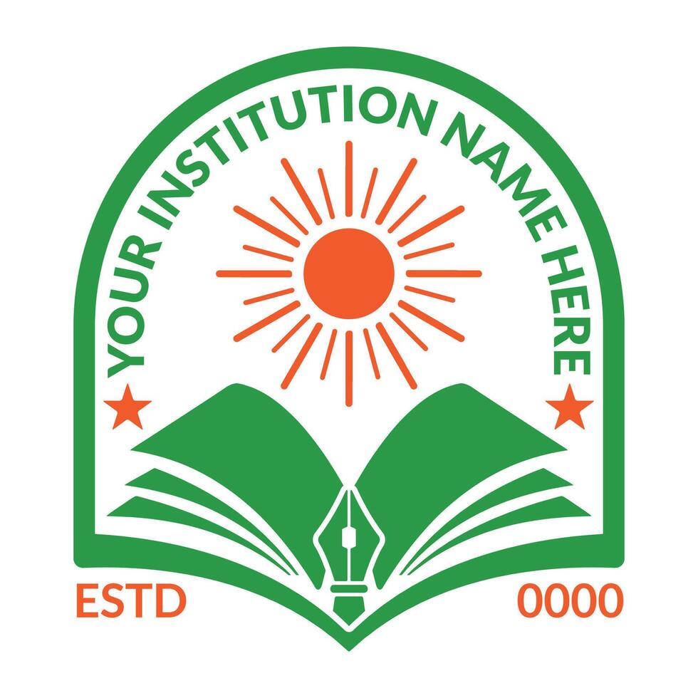 Education logo and school badge design template vector