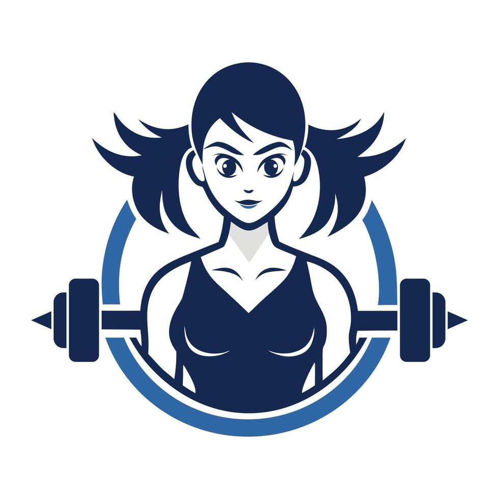 A fitness gym center for lady smart logo art illustration vector