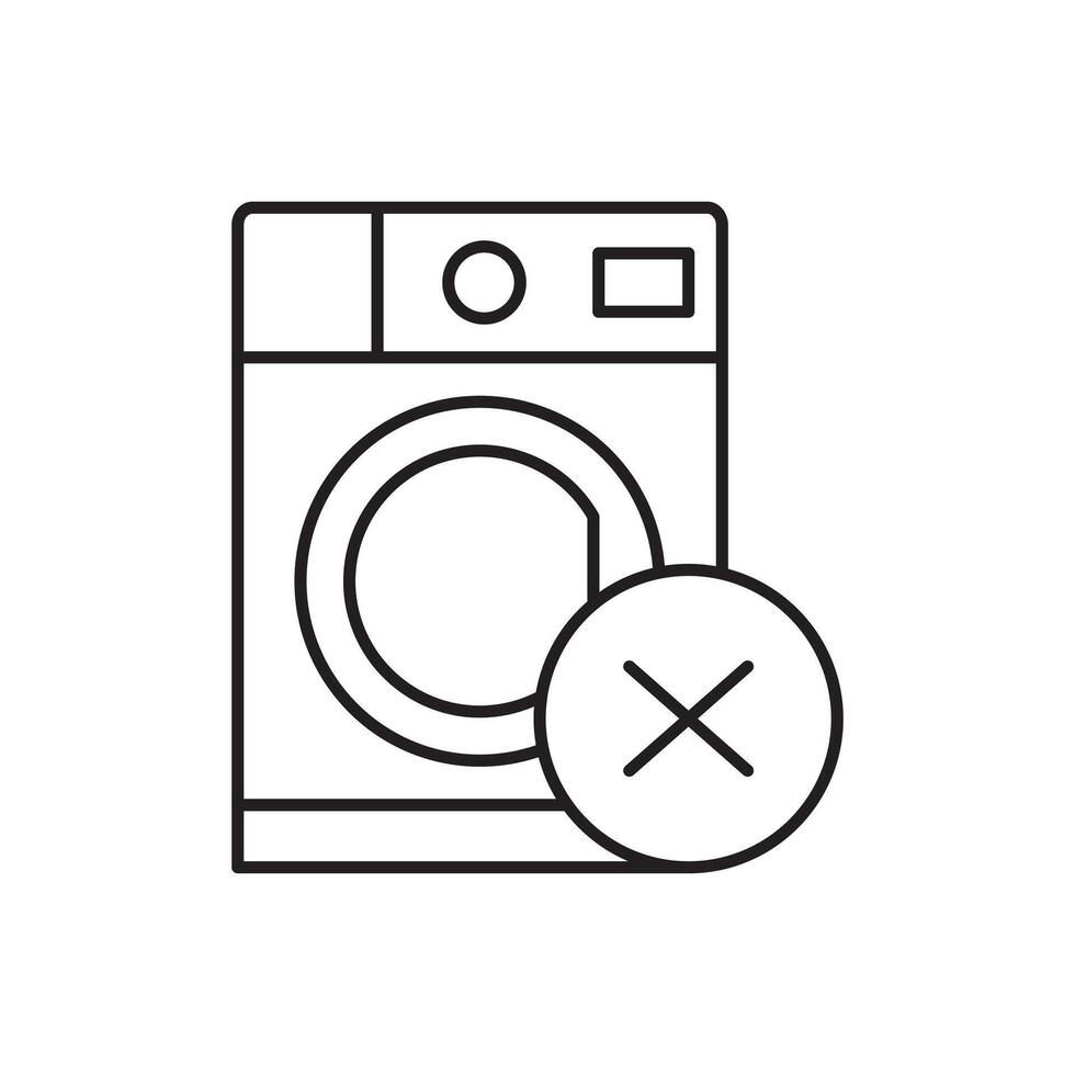 washing machine error icon sign vector