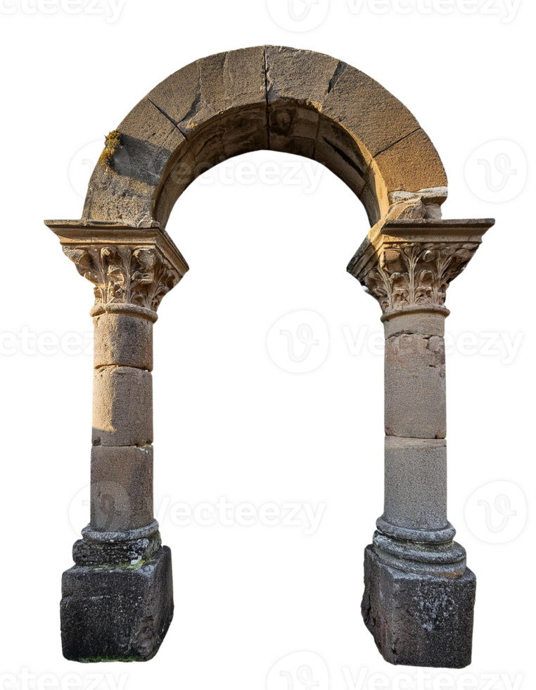 Ancient stone archway png