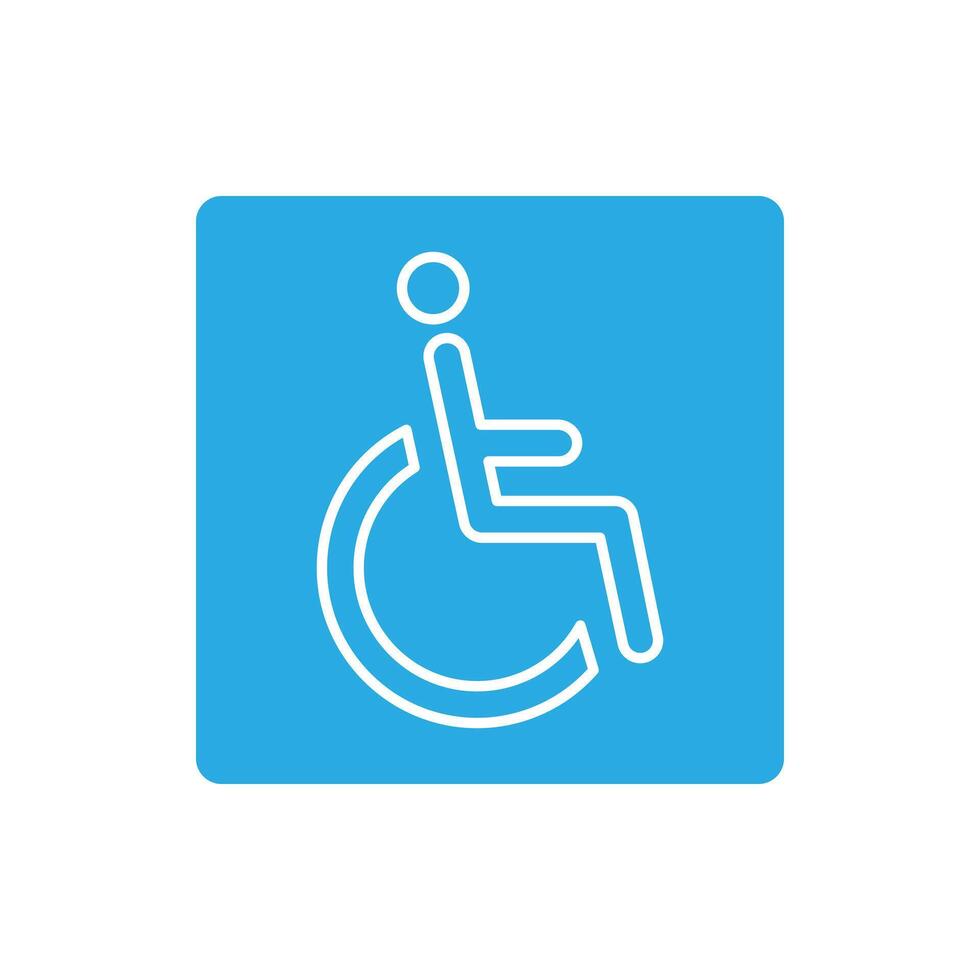 whellchair icon sign symbol design template vector