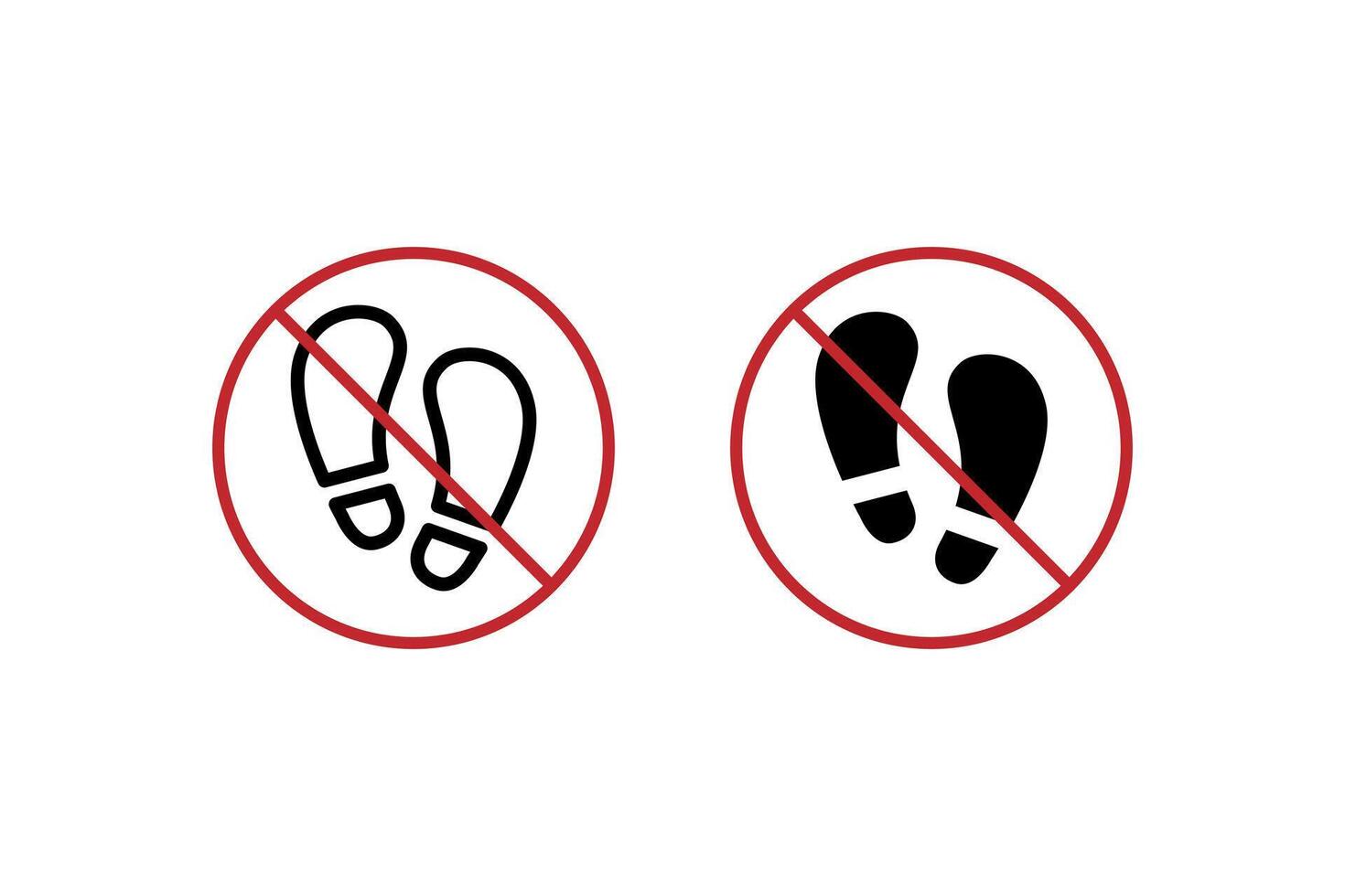 do not step on icon vector