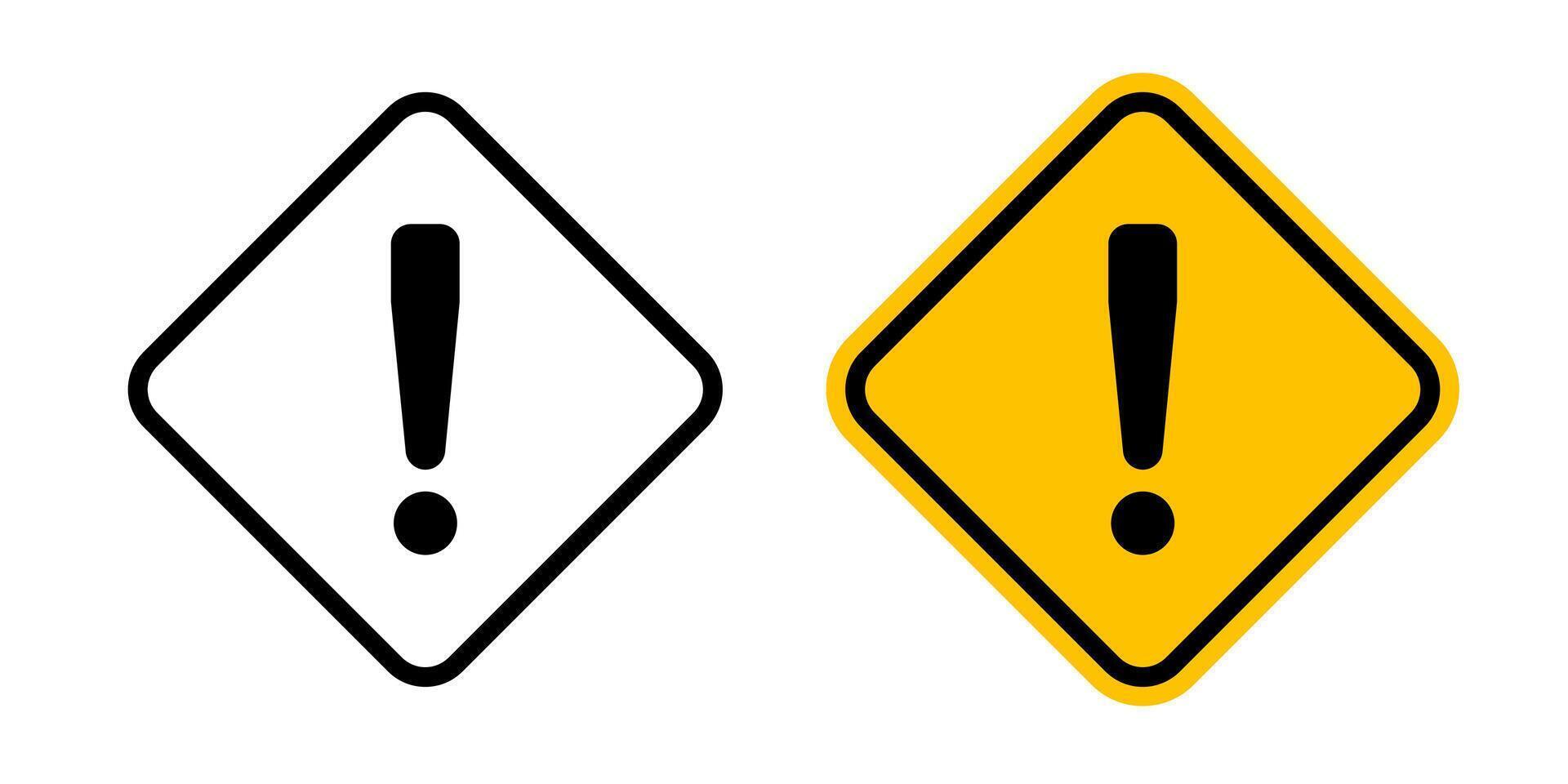 Warning sign symbol on white background. illustration vector