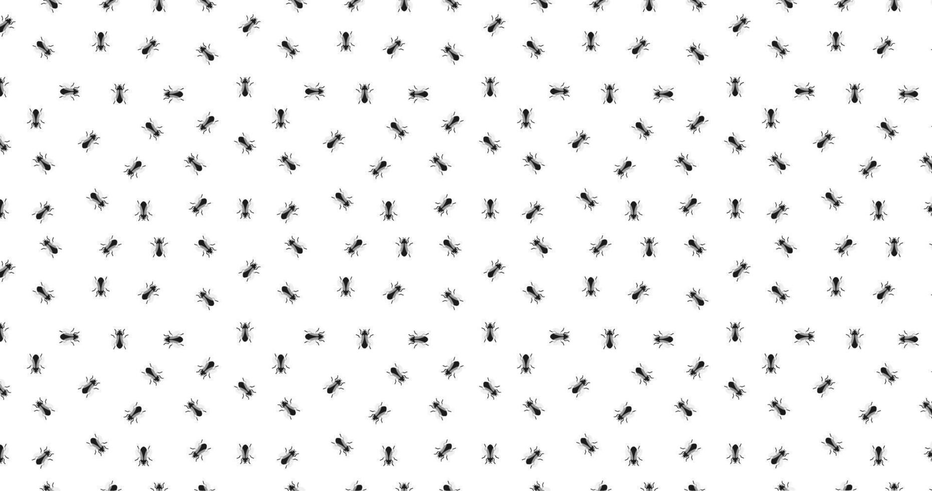 home Flies pattern seamless. Black flies, summer seamless background illustration. vector