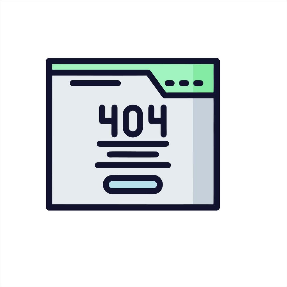 404 error page icon illustration vector