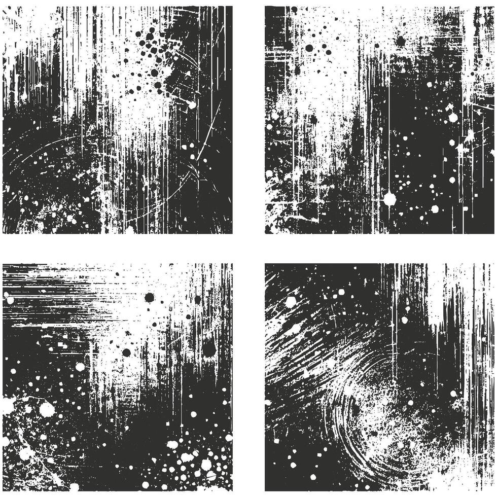 Bold Grunge Effect in Black and White vector