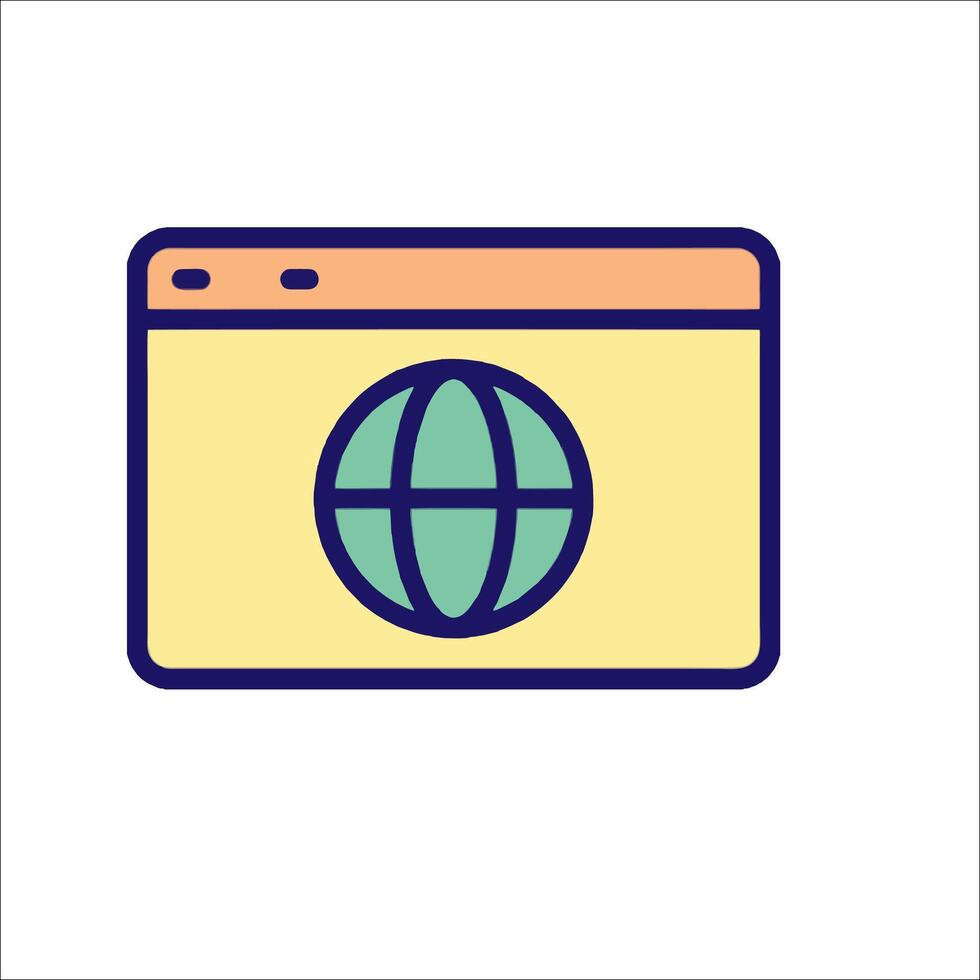 Web browser icon illustration vector