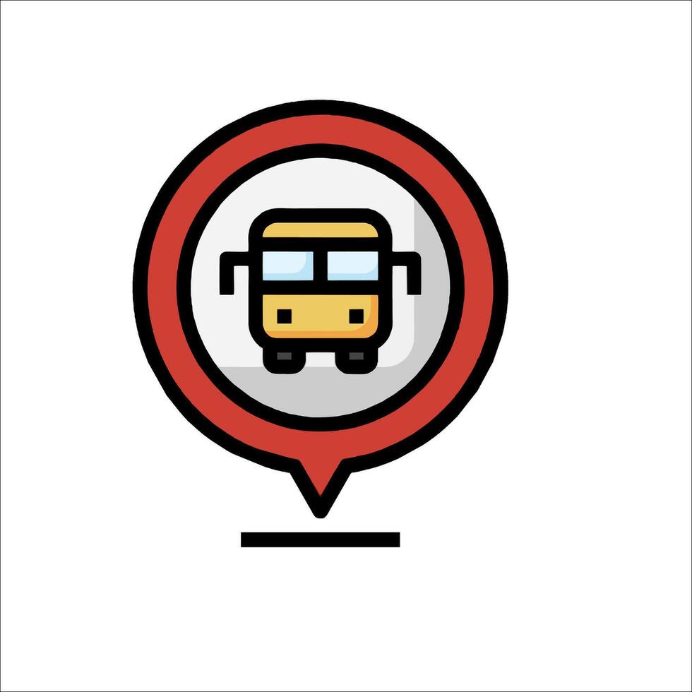 A bus icon on a white background vector