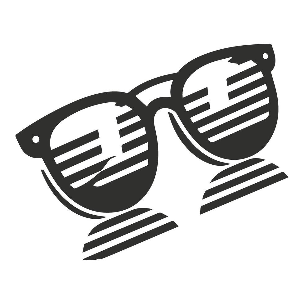 Fun summer sunglasses drawing set vector