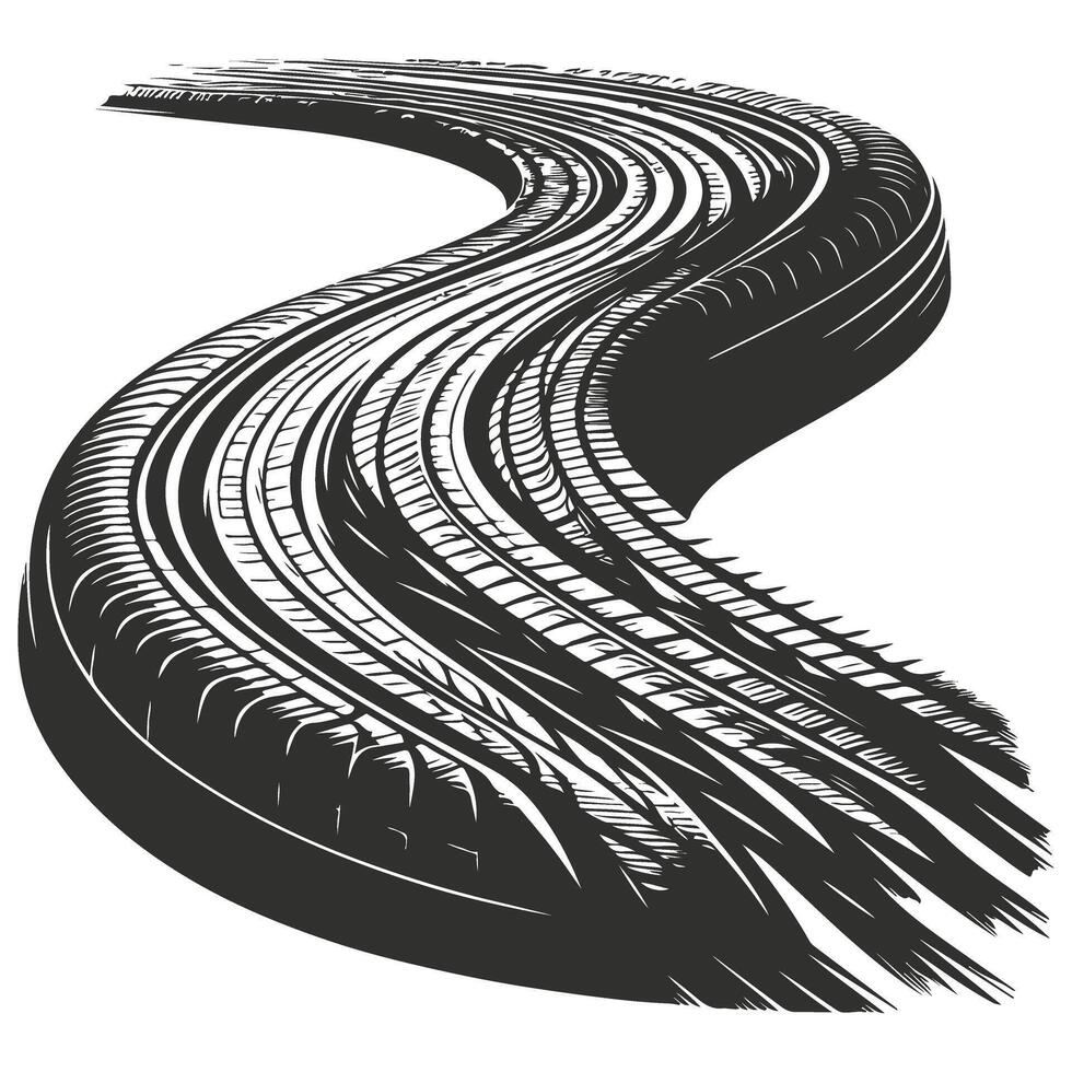 Tire Tracks Abstract Art vector