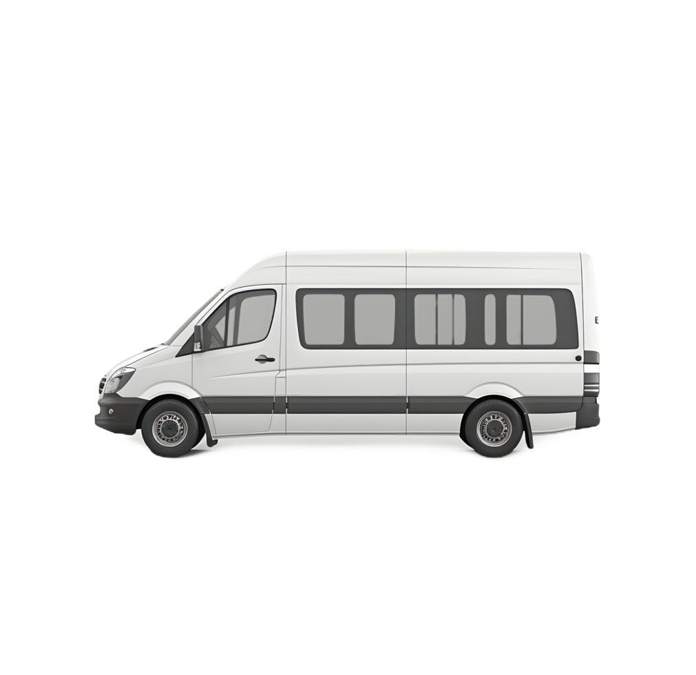 white van on a transparent background png