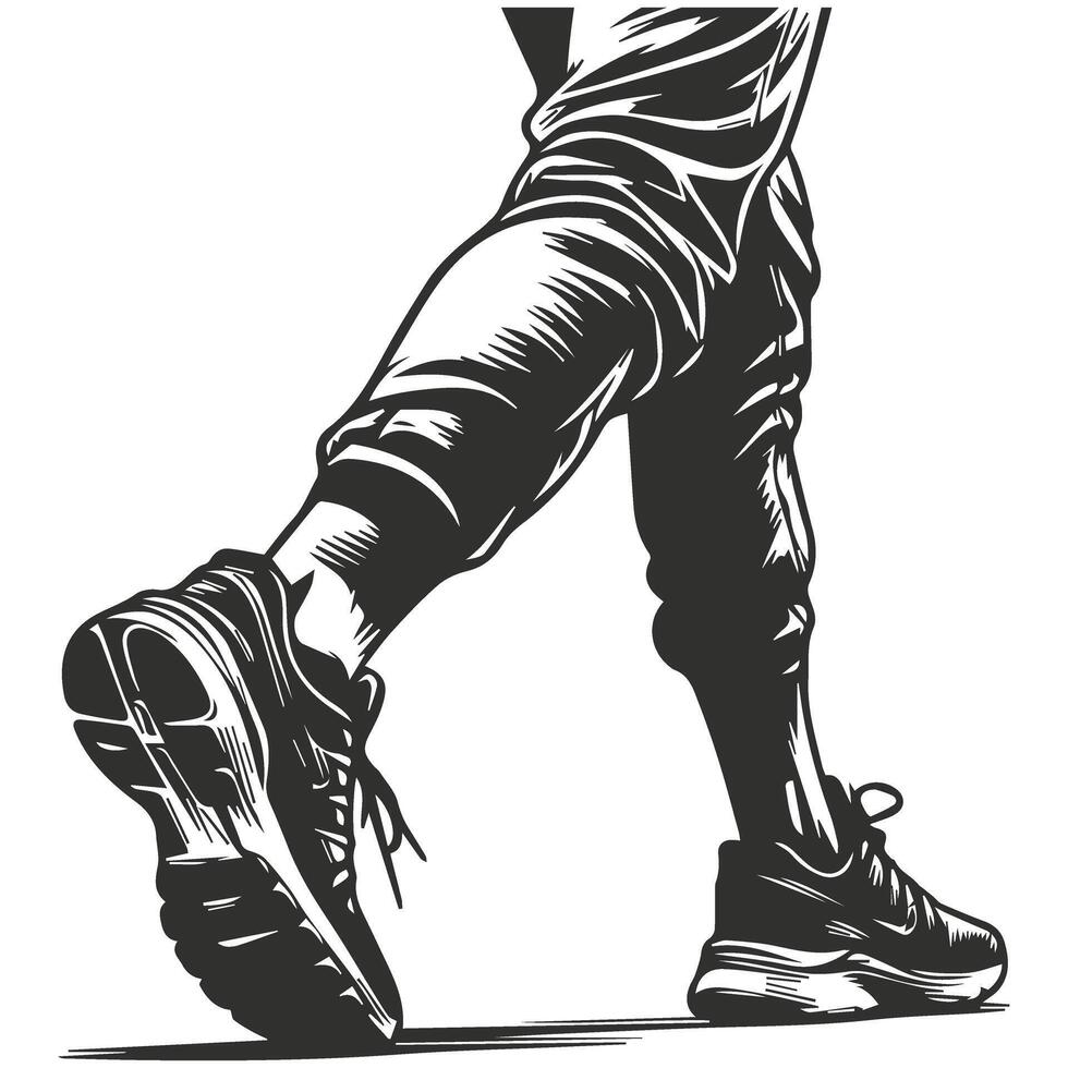 Artistic Sketch of Sports Legs vector