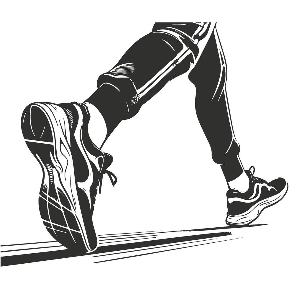 Sketch of Athletic Legs for Sports vector