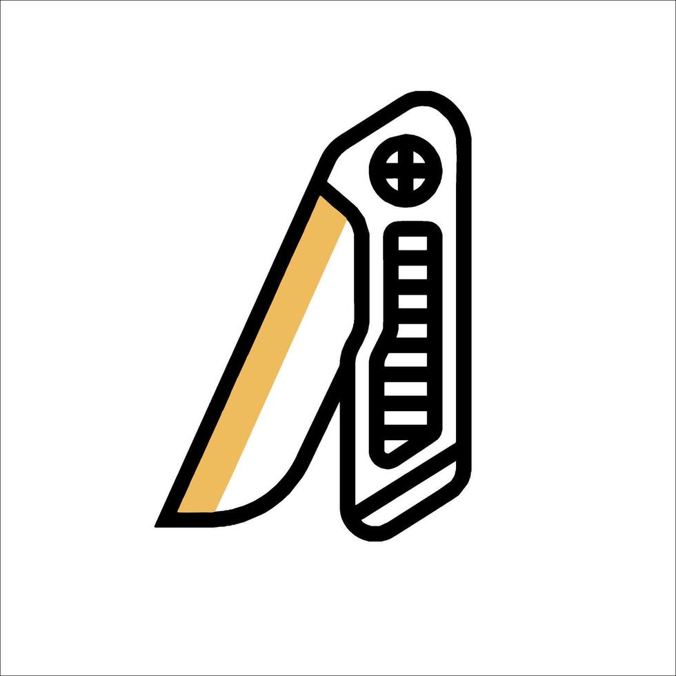 A knife with a letter a on it vector