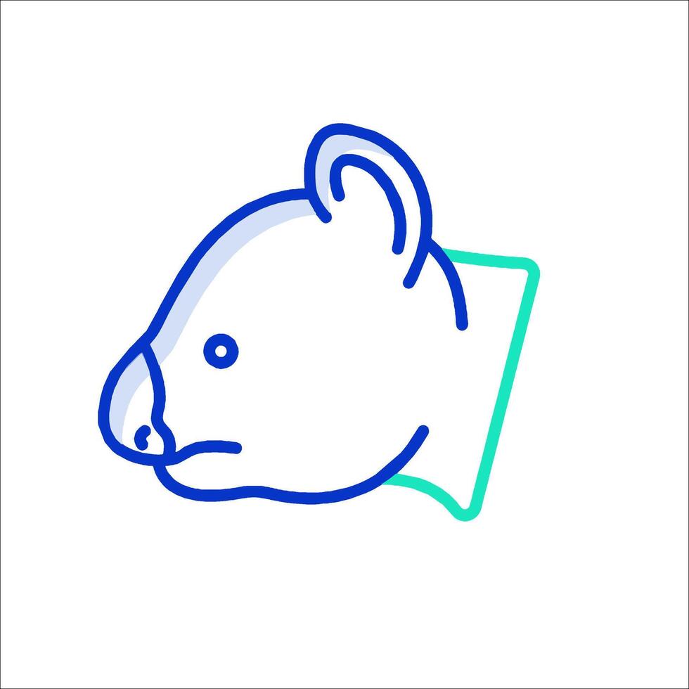 A line drawing of a koala bear vector