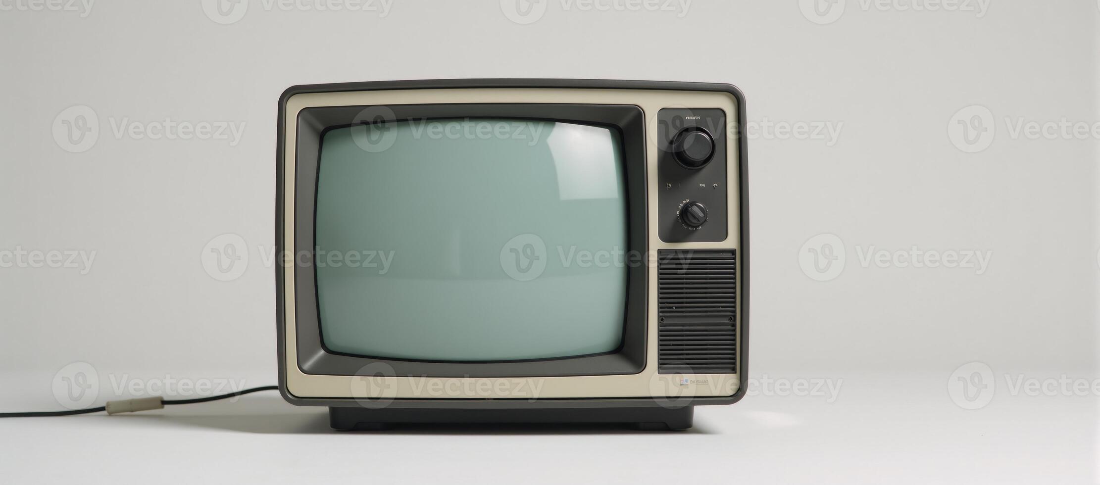 Minimalist icon representing an outdated CRT TV embodying the nostalgic charm of vintage media consumption photo