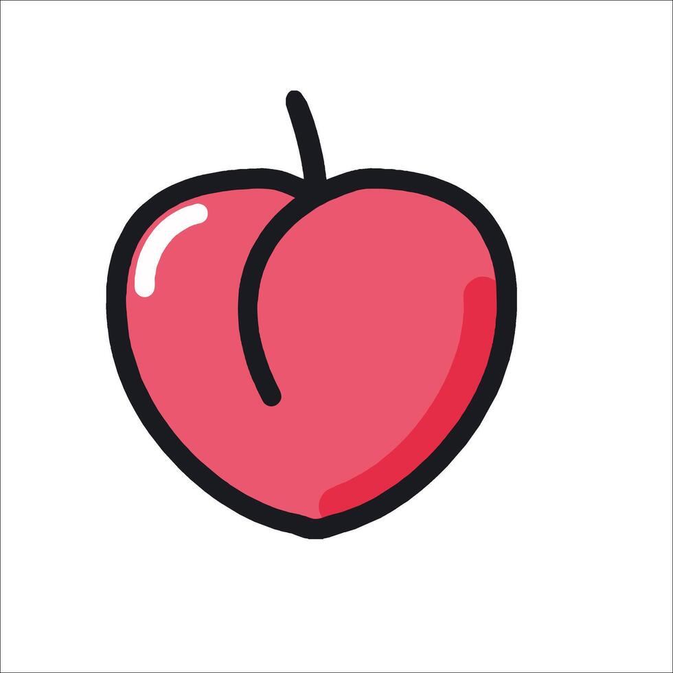A red apple icon on a white background vector