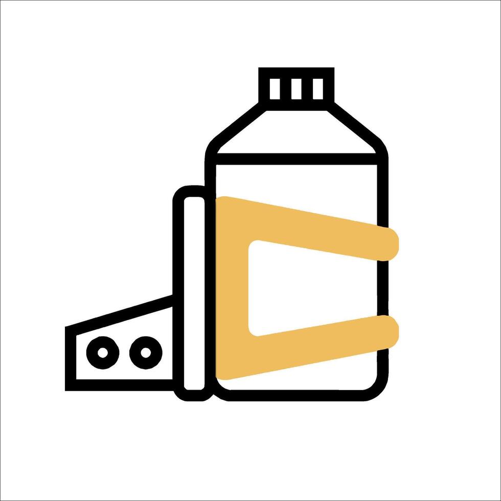A bottle of paint with a handle on it vector