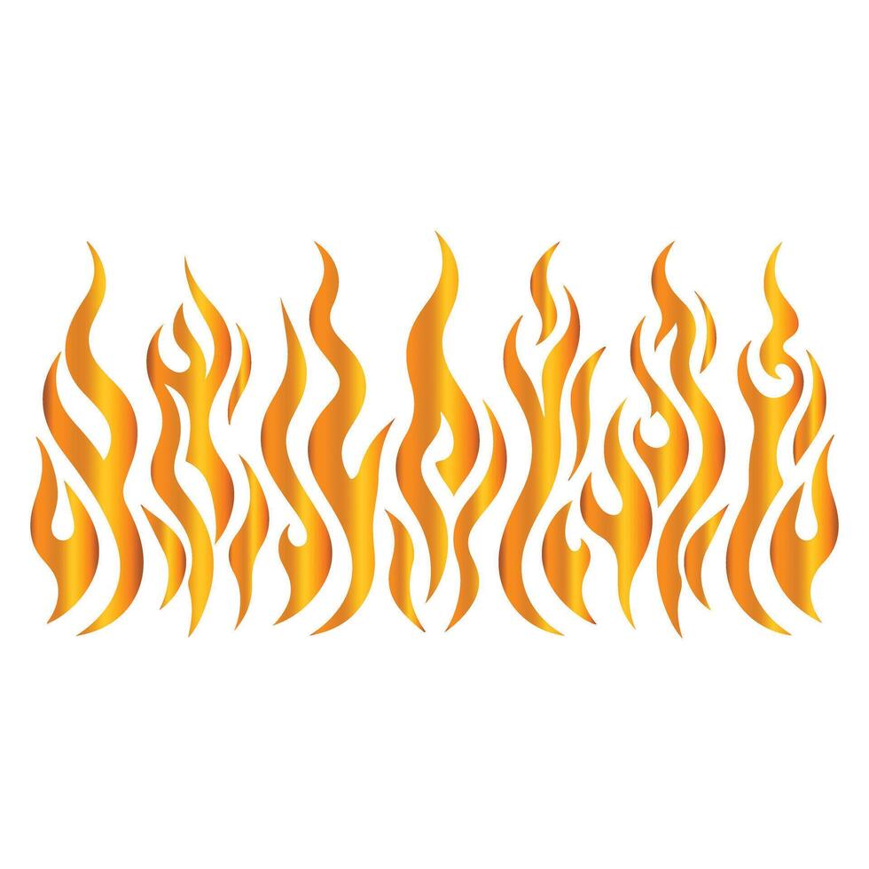 Unique Set of Fire Flames vector