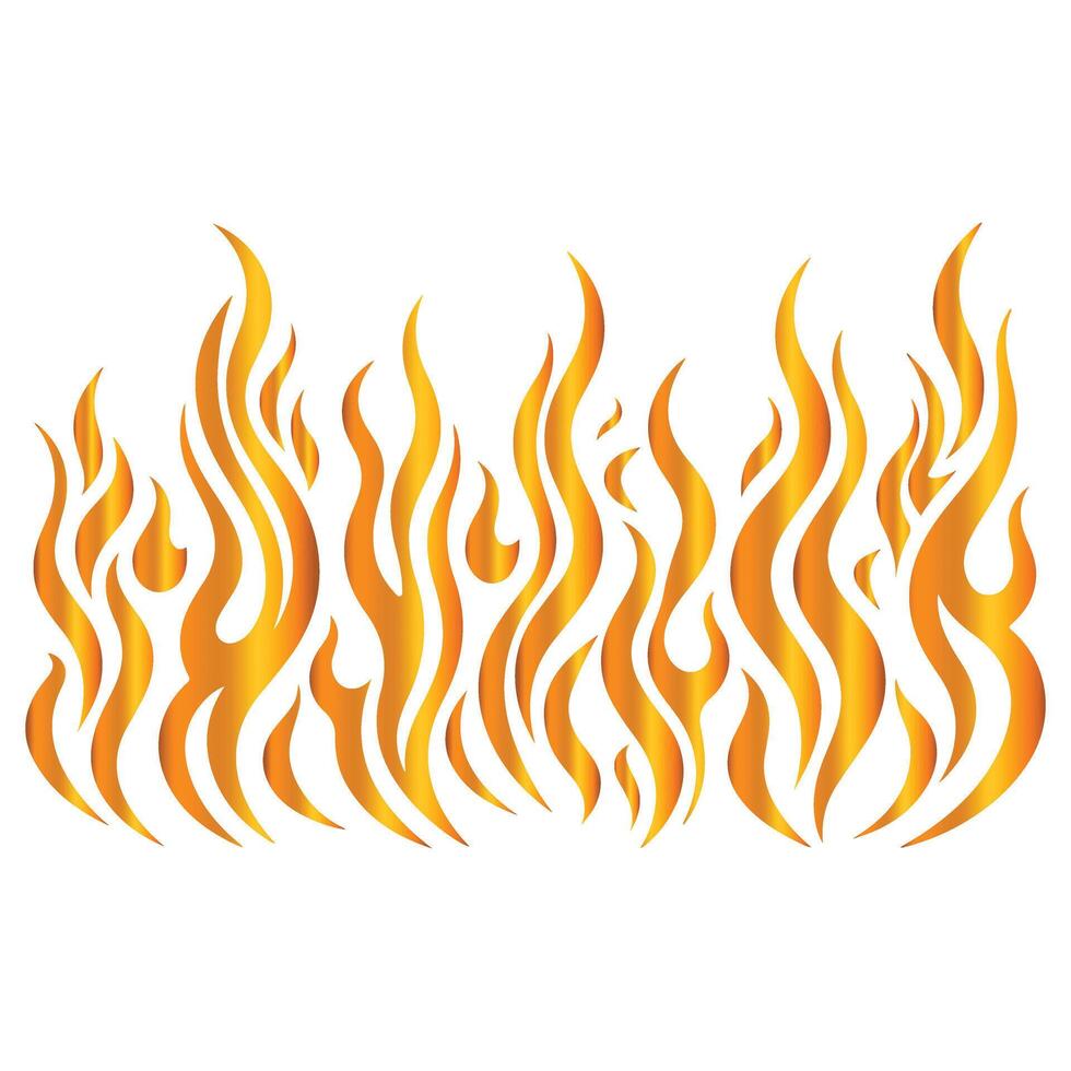 Collection of Fire Flames with Different Looks vector
