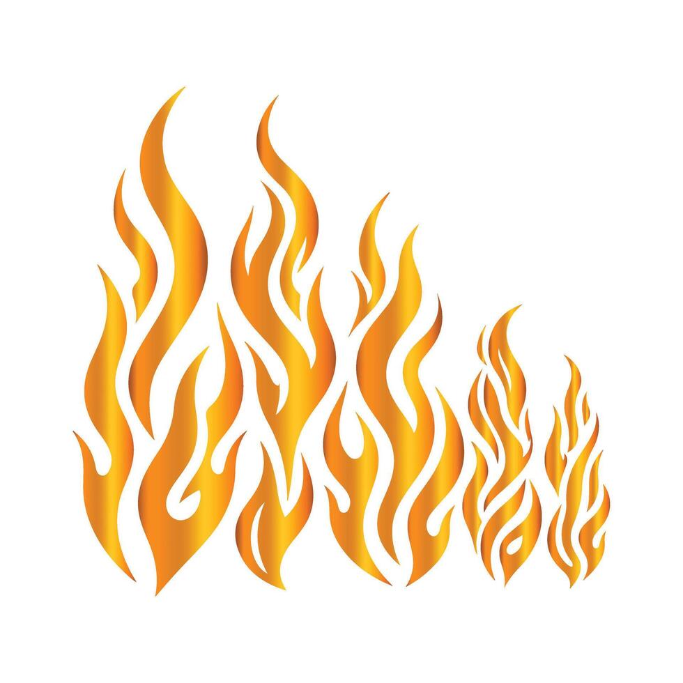 Fire Flame Set in a Range of Designs vector