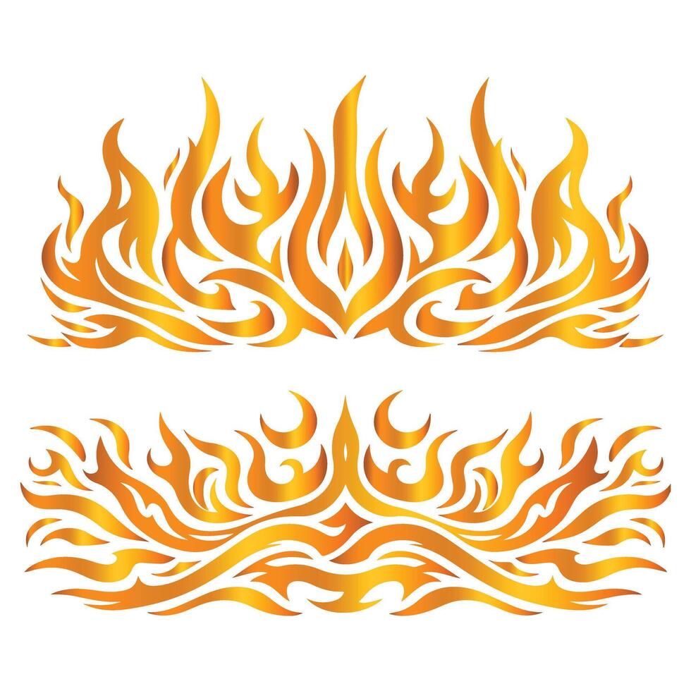 Fire Flame Designs in Multiple Styles vector