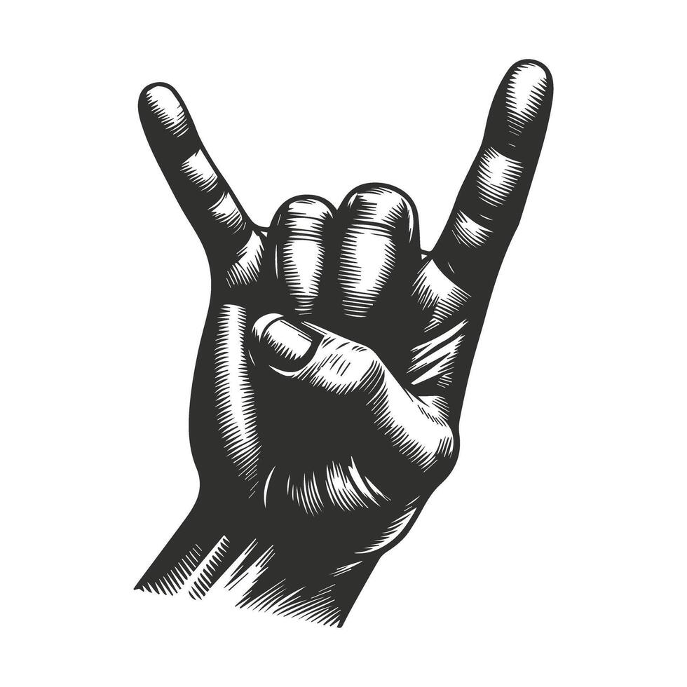 Hand Drawn Pointing Hand Graphic vector