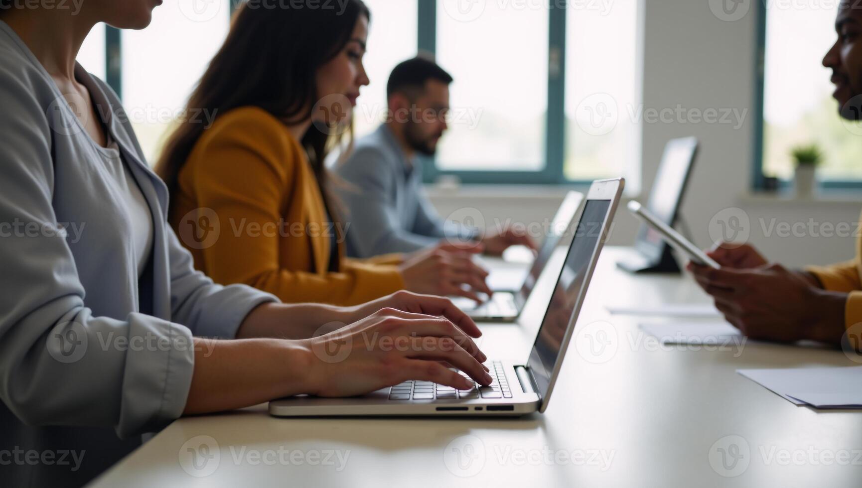 A modern career hub offering resources for diverse professionals seeking employment opportunities with the aid of digital tools and supportive services photo