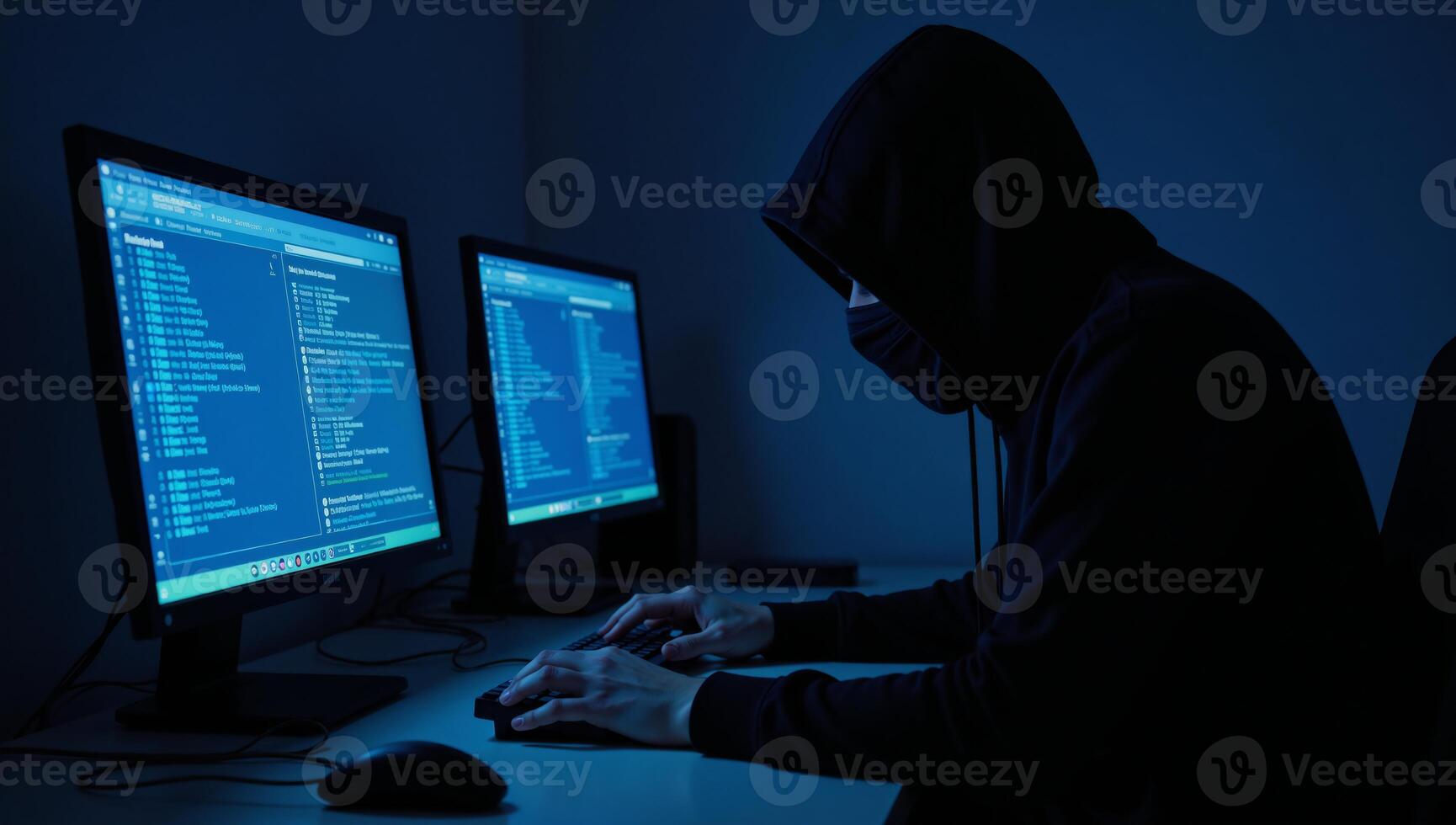 Anonymous Hacker conducts Bitcoin transaction on Dark Web Marketplace Digital Currency Cybercrime photo