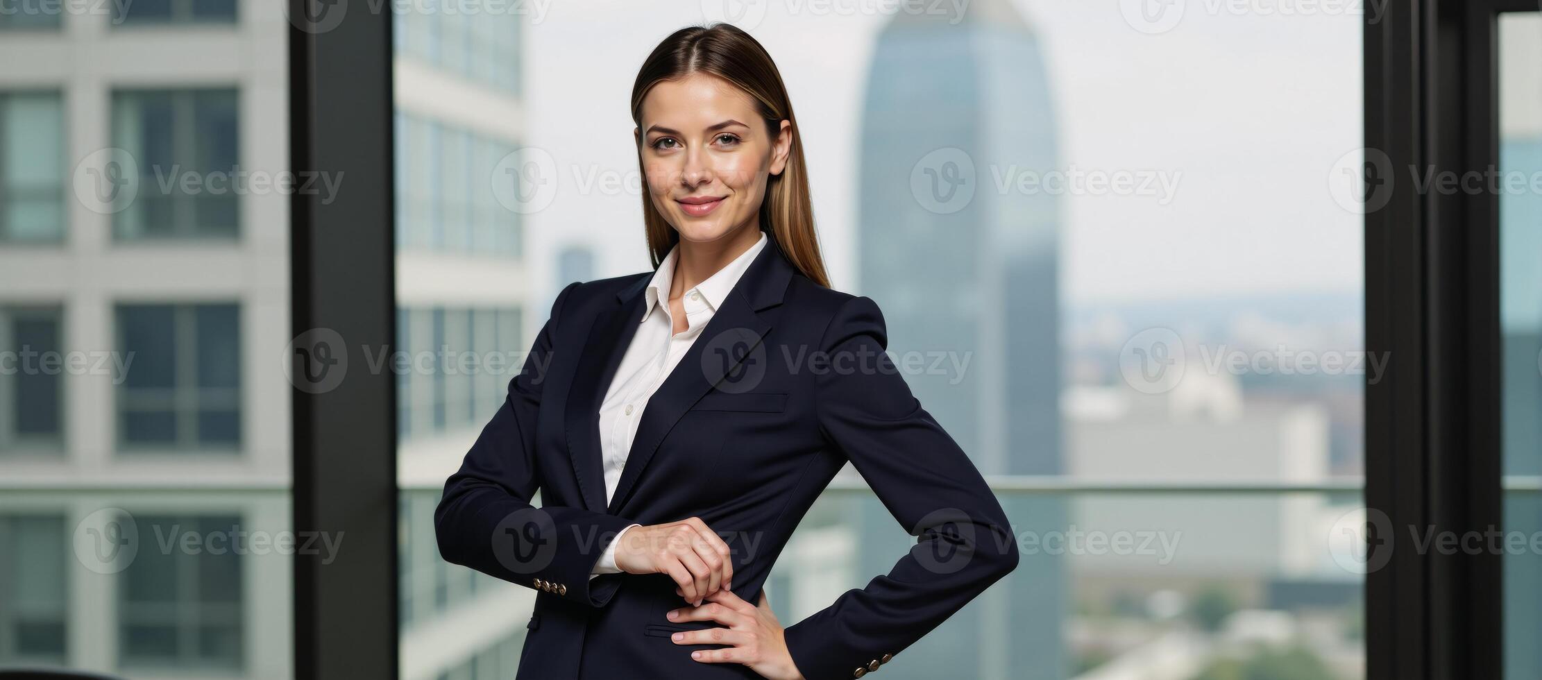 Businesswoman posed with confidence photo
