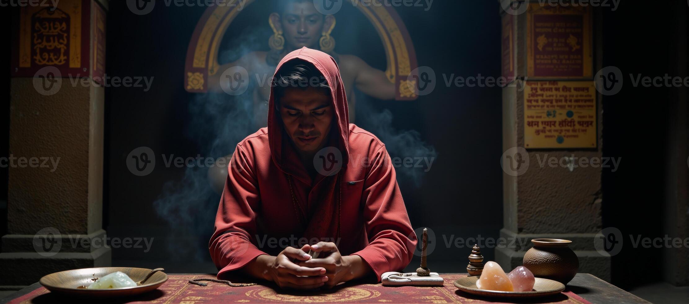 A portrait depicting traditional black magic rituals as per Indian folk practices Kala Jadu photo
