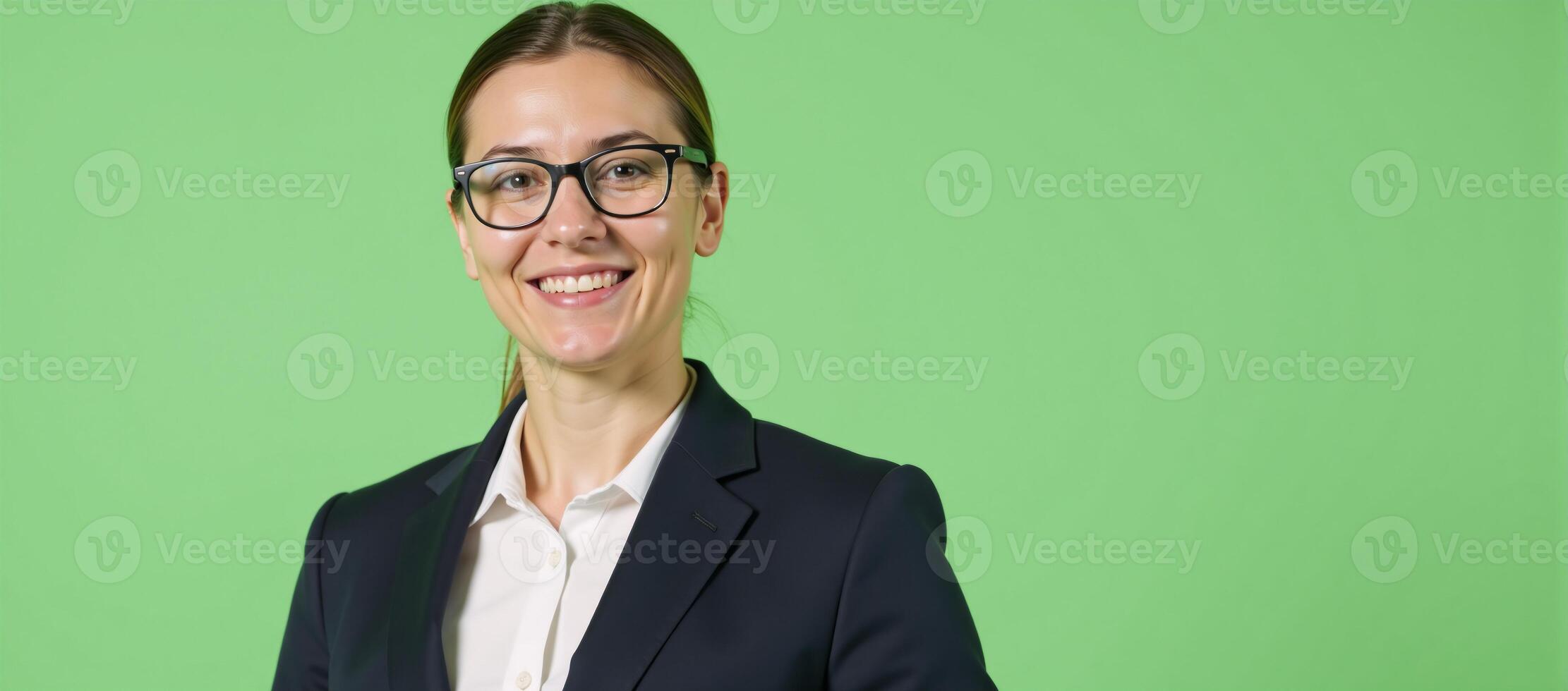 Professional guidance for an employee consulting manager positioned against a light green backdrop photo