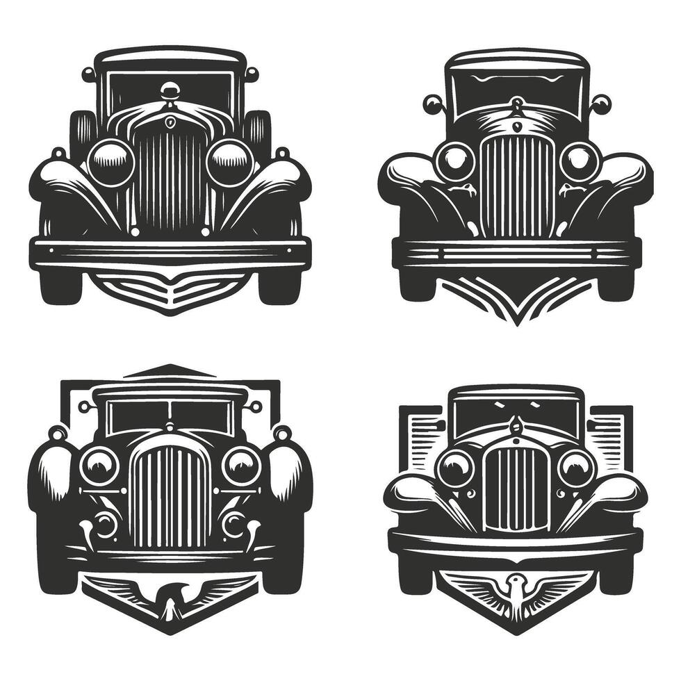 Retro Style Car Background Designs vector