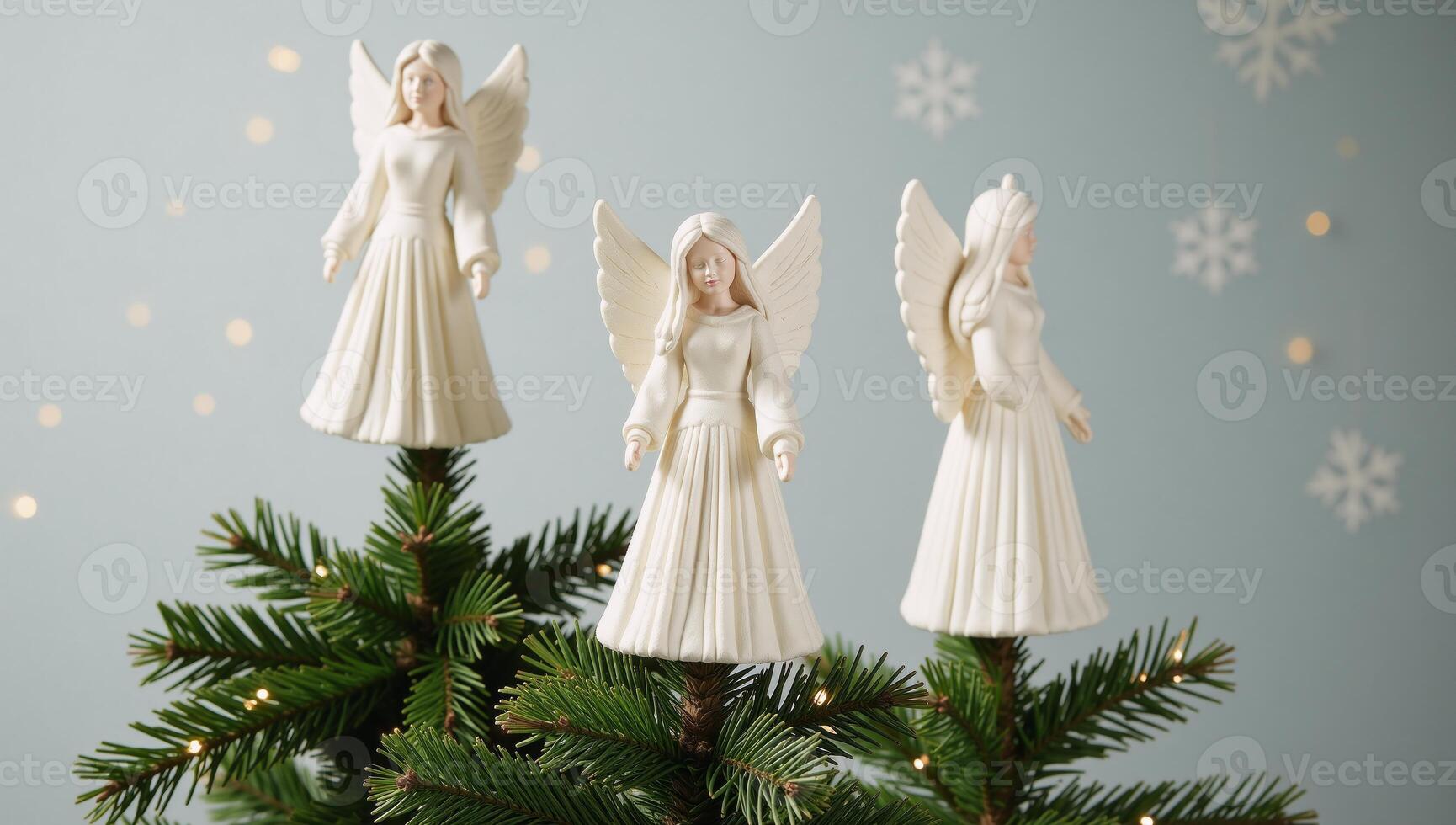 Angelic tree toppers bring a tranquil and beautiful touch to festive holiday displays photo
