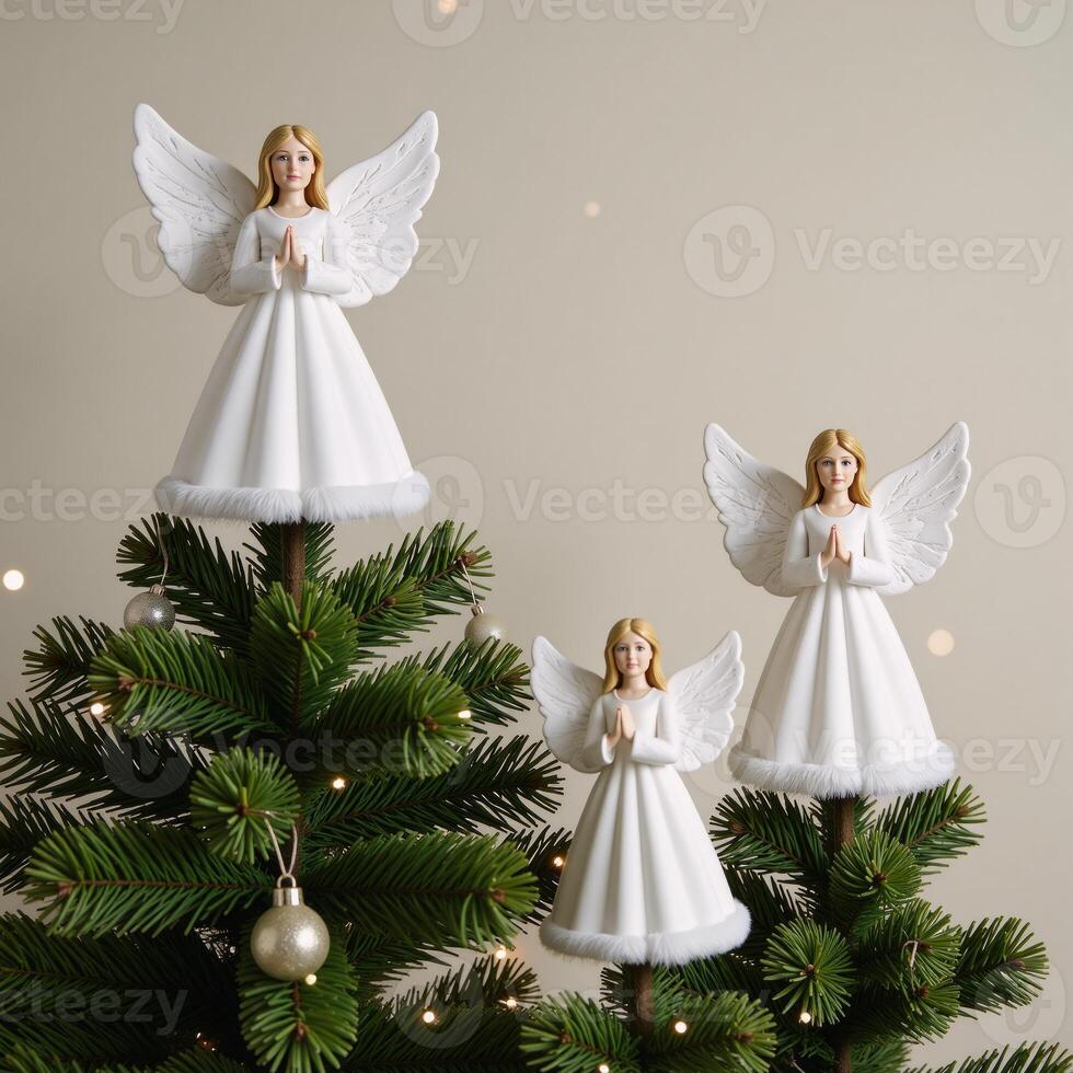Angelic tree toppers bring a tranquil and beautiful touch to festive holiday displays photo