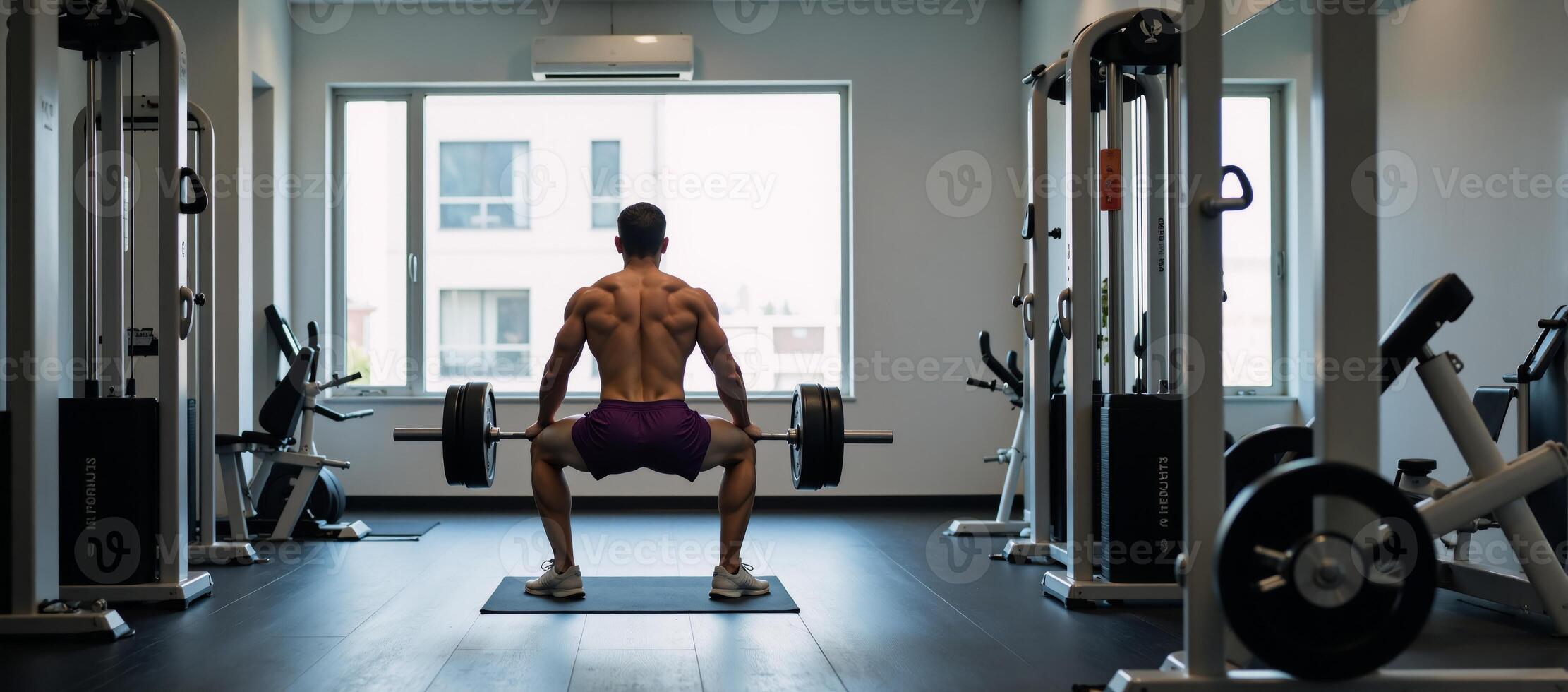A digitally rendered image featuring an exercisefocused environment fitness equipment weights with sleek design and modern aesthetics photo